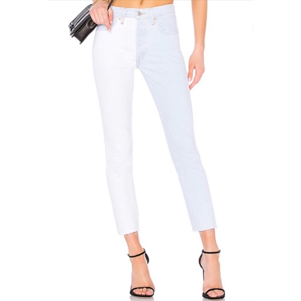 NWT Levi’s 501 Two Tone Skinny Altered Jeans - Picture 4 of 6